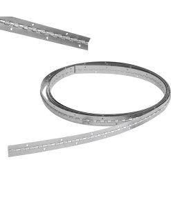 Bisagra piano barrenadas 1-1/2" x 1 m, natural, en caja Lock LBP3H