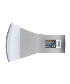 Hacha Labor Entera Truper 4 lb Sin Mango - Tecnología de Versatilidad Profesional para Expertos Forestales que Permite Acoplar Diferentes Tipos de Mangos Según las Condiciones del Terreno y Tipo de Madera (Clave 15000)