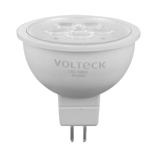 Lámpara LED Volteck 6W MR16 GU5.3 Luz Cálida - Eficiencia en Sistemas de Riel que Combina Rendimiento y Estética (Clave 46179)