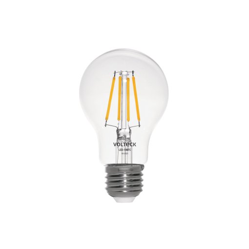 Lámpara LED Volteck A19 6W con Filamento Luz Cálida - Tecnología Retro para Ambientes que Requieren Estilo Clásico (Clave 46211)