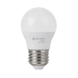 Lámpara LED Volteck Basic G45 5W (equiv. 40W) Luz Cálida - Intensidad Media para Ambientes que Requieren Luz Cálida (Clave 27163)