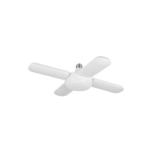 Lámpara LED VOLTECK 40W tipo ventilador 4 aspas ajustables - Tecnología de climatización lumínica para espacios amplios que proporciona potente iluminación con flujo de aire perfectamente equilibrado (Clave 26125)