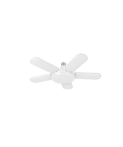 Lámpara LED VOLTECK 50W tipo ventilador 5 aspas ajustables - Tecnología de ambiente completo para grandes áreas que maximiza cobertura lumínica con circulación aérea multidireccional (Clave 29006)