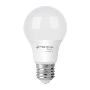 Lámpara LED Volteck Basic A19 8W (equiv. 60W) Luz Cálida - Intensidad Intermedia para Espacios Sociales que Crea Ambiente (Clave 28062)