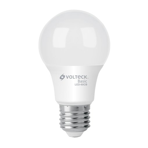 Lámpara LED Volteck Basic A19 8W (equiv. 60W) Luz Cálida - Intensidad Intermedia para Espacios Sociales que Crea Ambiente (Clave 28062)