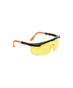 Lentes de Seguridad Ajustables Truper Classic Ámbar - Tecnología de Contraste Mejorado para Condiciones de Baja Luminosidad que Resalta Contornos y Reduce la Fatiga Visual Durante Trabajos Prolongados (Clave 15137)