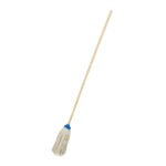 Trapeador de pabilo de algodón 300 g con bastón de madera 120 cm Foy LIM01