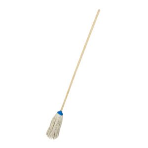 Trapeador de pabilo de algodón 300 g con bastón de madera 120 cm Foy LIM01
