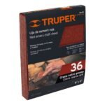 Lija de esmeril roja grano 36 de óxido de aluminio, TRUPER