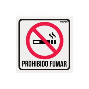 Letrero de señalización 'NO FUMAR', 19 x 19 cm, TRUPER
