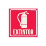Letrero de señalización 'EXTINTOR', 19 x 19 cm, TRUPER