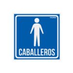 Letrero de señalización 'CABALLEROS', 19 x 19 cm, TRUPER