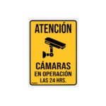Letrero de señalización 'CÁMARAS EN OPERACIÓN', 25 x 34 cm