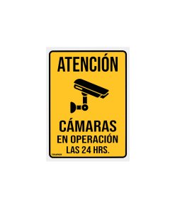 Letrero de Señalización Truper "CÁMARAS EN OPERACIÓN" 25 x 34 cm - Tecnología de Disuasión Preventiva para Seguridad Comercial que Advierte sobre Vigilancia Electrónica Reduciendo Incidentes y Pérdidas (Clave 103092)