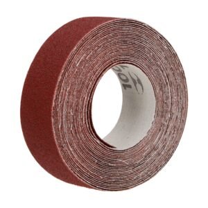 Rollo de 5 m lija Truper para plomero grano 100 ancho 1" - Tecnología de desbaste controlado para trabajos domésticos que facilita la limpieza precisa de conexiones hidráulicas (Clave 100568)