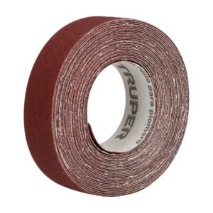 Rollo de 5 m lija Truper para plomero grano 120 ancho 1" - Tecnología de pulido suave para tubería de cobre que elimina impurezas microscópicas garantizando uniones herméticas (Clave 100660)