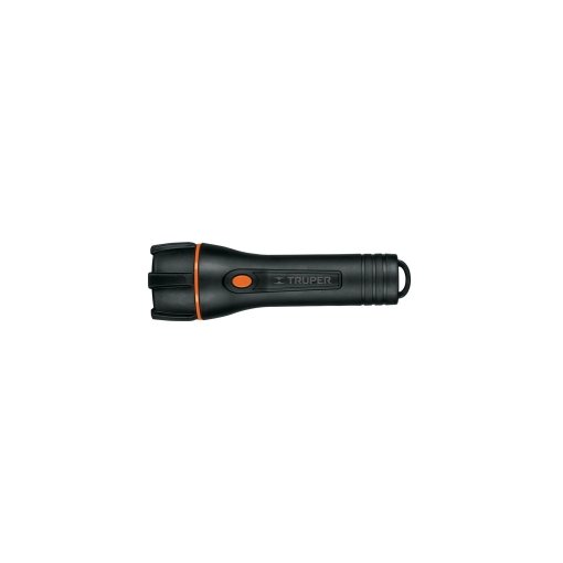 Linterna Plástica Truper LED 180 lm con 2 Pilas D - Tecnología de Autonomía Extendida para Emergencias Hogareñas que Proporciona Hasta 72 Horas de Iluminación Continua sin Recarga (Clave 13019)