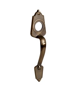 Jaladera para cerradura de sobreponer, latón antiguo, en caja Lock LJ77LA