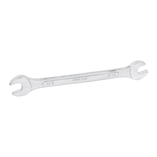Llave española, 7/16 x 1/2' x 172 mm de largo, herramienta resistente para trabajos pesados, PRETUL, clave 21953.