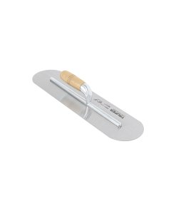 Llana Truper Profesional Canto Redondo 20" x 5" - Tecnología de Acabado con Mango de Madera para Grandes Superficies que Optimiza el Rendimiento en Trabajos Extensos (Clave 102680)