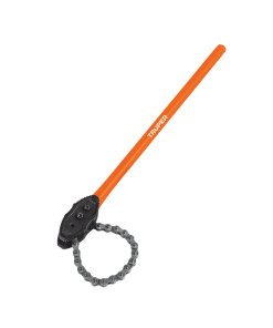 Llave Truper Profesional de Cadena Tipo Caimán - Tecnología de Uso Pesado con Mango de 28" para Tuberías Grandes que Multiplica la Fuerza de Agarre (Clave 13140)