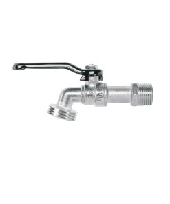 Llave de Esfera de Zinc 1/2', 110g, sin adaptador, ligera y duradera para conexiones de agua, clave 48243 - BASIC