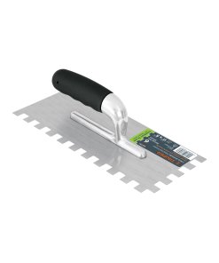 Llana Truper 11" Dentado Cuadrado 1/2" 6 Remaches Mango Comfort - Tecnología de Confort Prolongado para Instalación de Pisos que Permite Trabajar Hasta un 30% Más Tiempo sin Dolor ni Fatiga (Clave 102791)