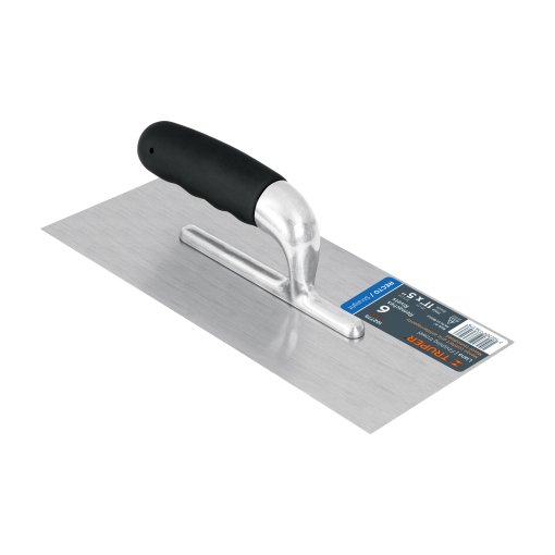 Llana Truper 11" Canto Recto 6 Remaches Mango Comfort Grip - Tecnología de Comodidad Superior para Jornadas Extensas que Previene Lesiones por Esfuerzo Repetitivo sin Sacrificar Precisión en los Acabados (Clave 102775)