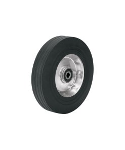 Rueda de Hule Sólido Truper 10" de Alto Desempeño con Doble Balero - Tecnología de Rodamiento Suave para Cargas Pesadas en Equipos Industriales (Clave 15727)