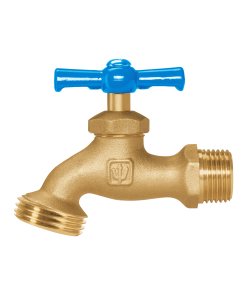 Llave para Manguera de Latón 140g, 1/2', Granel, Resistente y Duradera, Ideal para Instalaciones de Manguera, Clave 49082, Foset