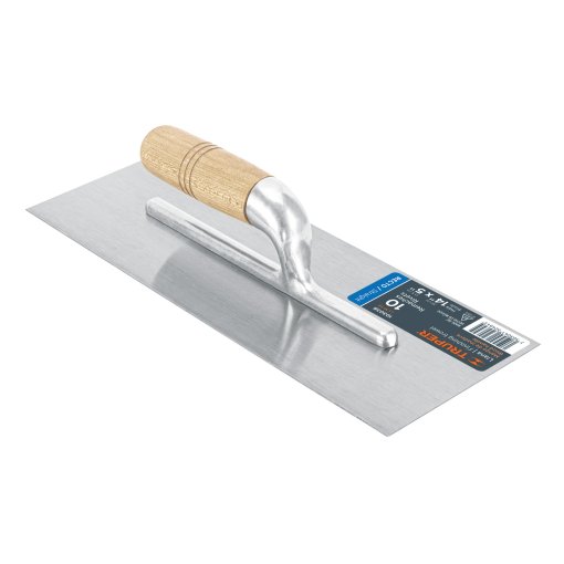 Llana Truper Profesional 14" Canto Recto - Tecnología de Acabado con 10 Remaches y Mango de Madera para Trabajos de Albañilería que Proporciona Superficies Perfectamente Niveladas (Clave 103038)