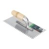 Llana Truper 11" Dentado Cuadrado 1/4" 6 Remaches Mango Madera - Tecnología de Equilibrio Natural para Colocación de Cerámica que Transmite la Sensación Exacta del Sustrato para Nivelaciones Perfectas (Clave 15410)