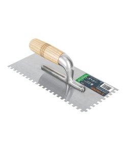 Llana Truper 11" Dentado Cuadrado 1/4" 6 Remaches Mango Madera - Tecnología de Equilibrio Natural para Colocación de Cerámica que Transmite la Sensación Exacta del Sustrato para Nivelaciones Perfectas (Clave 15410)
