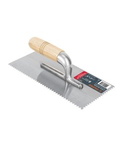Llana Truper 11" Dentado Triangular 6 Remaches Mango Madera - Tecnología de Precisión Artesanal para Instalación de Cerámicas que Proporciona Control Superior y Distribución Perfecta del Adhesivo Garantizando Adherencia Total entre Superficies (Clave 15409)
