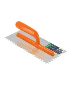 Llana Truper 11" Dentado Cuadrado 1/4" 6 Remaches Mango Plástico - Tecnología de Durabilidad Garantizada para Ambientes Agresivos que Resiste el Contacto Prolongado con Cementos y Adhesivos sin Degradarse (Clave 15413)