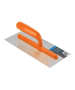 Llana Truper 11" Canto Recto 6 Remaches Mango Plástico - Tecnología de Resistencia a la Humedad para Morteros y Yesos que Mantiene 100% de su Integridad sin Deformaciones Incluso en Uso Intensivo (Clave 15412)
