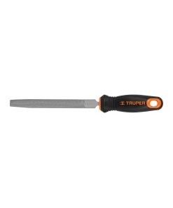 Lima Media Caña Truper Bastarda 6" - Tecnología de Mango Doble Inyección para Trabajos de Precisión que Mejora el Control en Espacios Reducidos (Clave 15317)