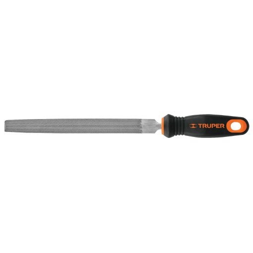 Lima Media Caña Truper Bastarda 8" - Tecnología de Mango Doble Inyección para Usos Generales que Proporciona Balance Entre Confort y Efectividad (Clave 15318)