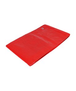 Lona de polietileno 3 x 5 m, roja, 110 g/m2, resistente para trabajos al aire libre, PRETUL clave 26154