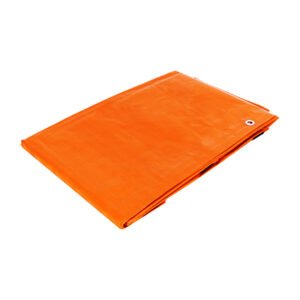 Lona de polietileno 3 x 6 m, naranja, 110 g/m2, opción flexible para protección contra el clima, PRETUL clave 26145