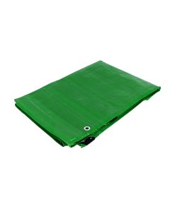Lona de polietileno 3 x 6 m, verde, 110 g/m2, versátil y resistente para trabajos en exteriores, PRETUL clave 26151