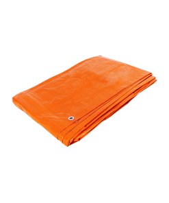 Lona de polietileno 5 x 5 m, naranja, 110 g/m2, ideal para protección de materiales y equipos, PRETUL clave 26146