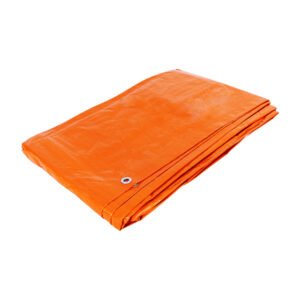 Lona de polietileno 5 x 5 m, naranja, 110 g/m2, ideal para protección de materiales y equipos, PRETUL clave 26146