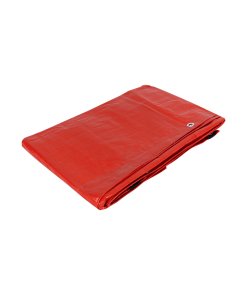 Lona de polietileno 5 x 5 m, roja, 110 g/m2, opción confiable para uso en exteriores, PRETUL clave 26158