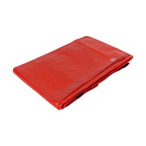 Lona de polietileno 5 x 5 m, roja, 110 g/m2, opción confiable para uso en exteriores, PRETUL clave 26158
