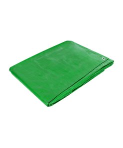 Lona de polietileno 5 x 5 m, verde, 110 g/m2, alta resistencia para cubrimientos duraderos, PRETUL clave 26152