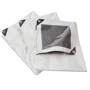 Lona de polietileno reforzada color blanco 4 x 5 m Surtek LR4X5B
