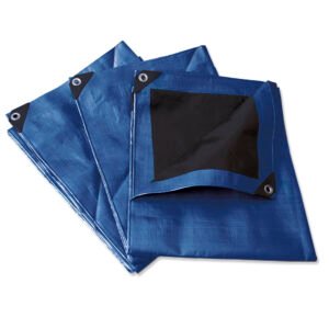 Lona de polietileno reforzada color azul 4 x 6 m Surtek LR4X6A
