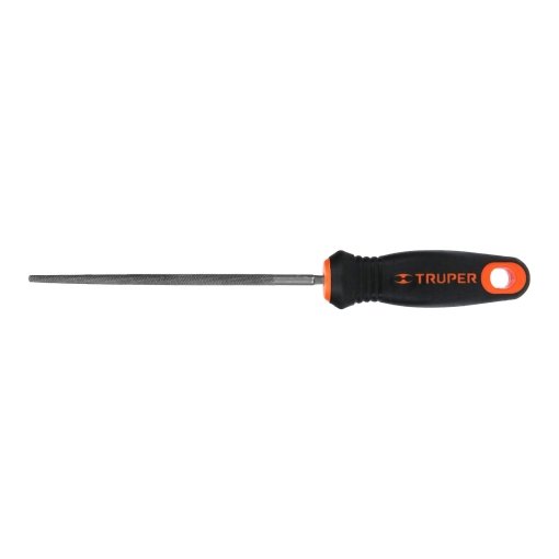 Lima redonda Truper Comfort-Pro 6" - Tecnología bastarda de dientes profundos para metales que incluye mango ergonómico de doble inyección para trabajos prolongados (Clave 15315)
