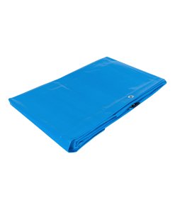 Lona de polietileno Truper Heavy-Duty 4x4m Azul - Tecnología de refuerzo entrecruzado para exteriores que proporciona 180g/m² de protección contra lluvia y rayos UV (Clave 102570)